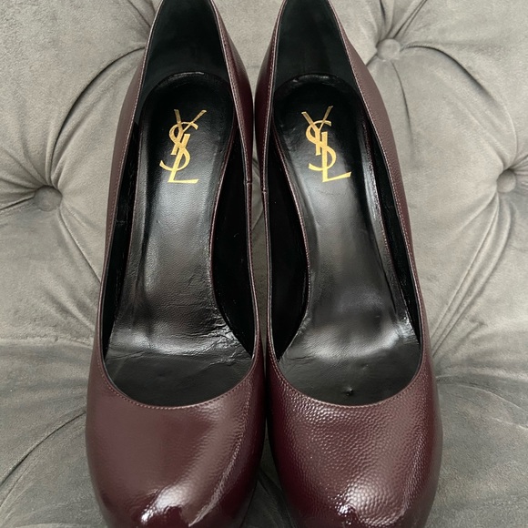 Stunning YSL Plum Platform Heels - Picture 3 of 8